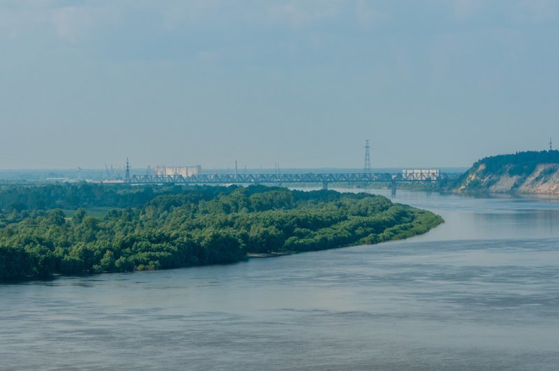 Река Иртыш. Железнодорожный мост
