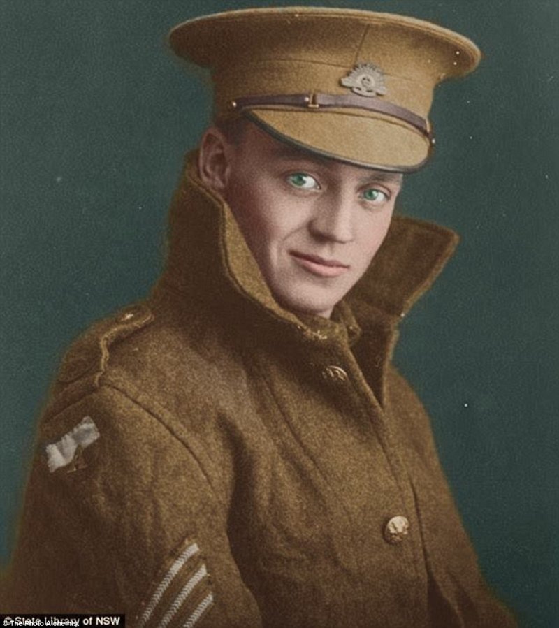 Австралийский солдат Альфред Чарльз Фуллер. Ему было 20 лет, когда в августе 1914 года он поступил на службу в 4-й батальон