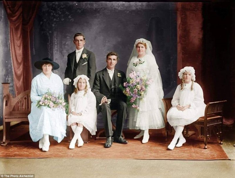 Свадебная фотография четы Граундингов, Виктория, 1919 г.
