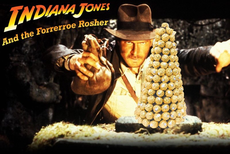 А вот так Сенан сыграл в той части «Индианы Джонса», которая посвящена поискам вкусных конфеток