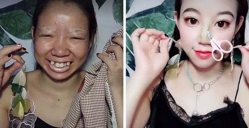 Сила макияжа: китаянка шокировала сеть своим преображение