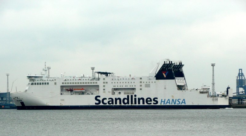 Железнодорожный паром «Skåne» в порту Rostock