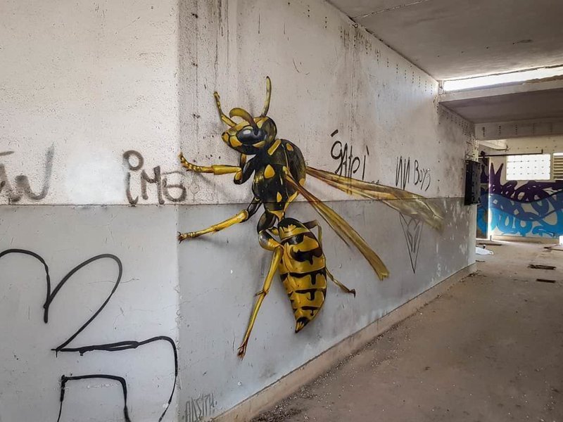 Планета насекомых: сверхреалистичные 3D-граффити Серхио Одейта