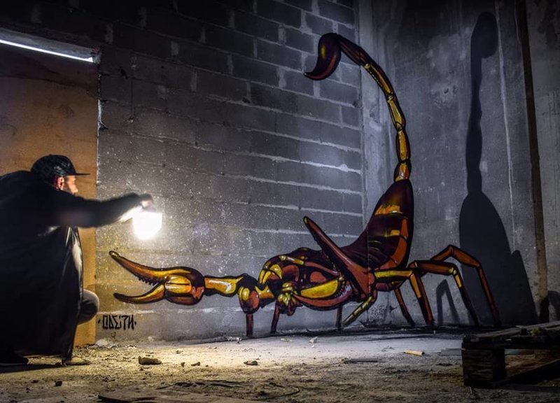 Планета насекомых: сверхреалистичные 3D-граффити Серхио Одейта