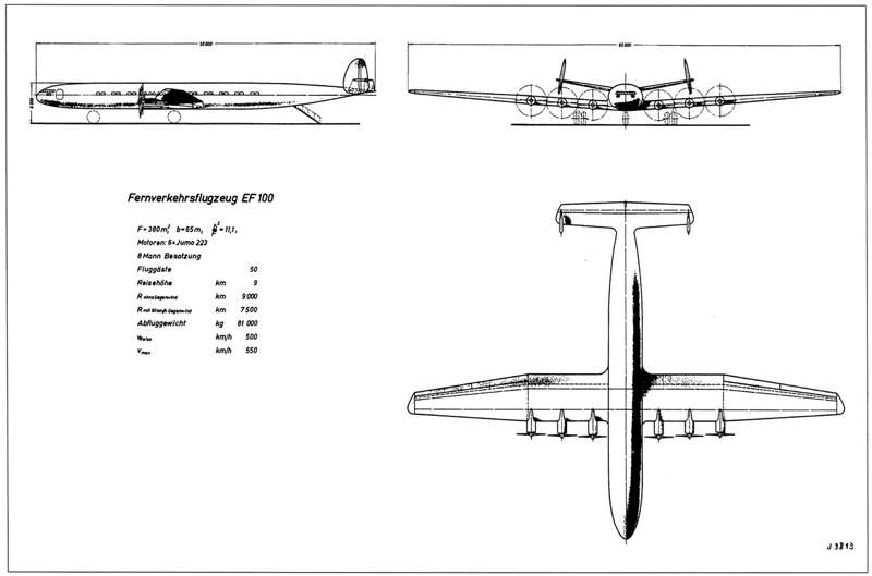 Junkers EF 100. Проекции