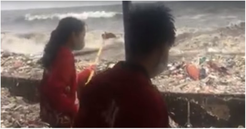 Гигантская волна мусора чуть не накрыла волонтеров  на Филиппинах
