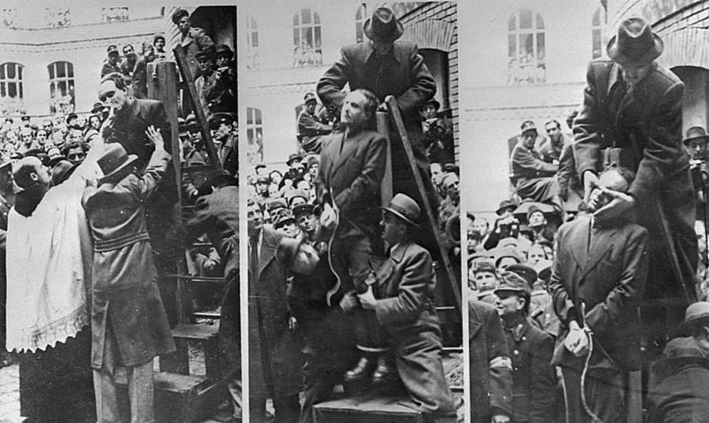 11. Бывший Премьер-министр Венгрии, Ференц Салаши перед повешением за пособничество нацистам