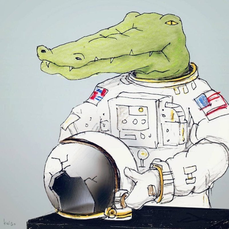 25 рисунков японского художника о буднях крокодилов, живущих среди людей