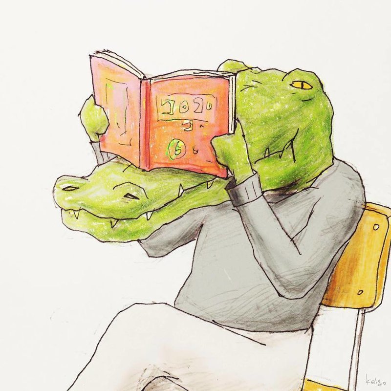 25 рисунков японского художника о буднях крокодилов, живущих среди людей