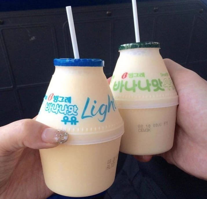 В Южной Корее очень популярно молоко со вкусом банана