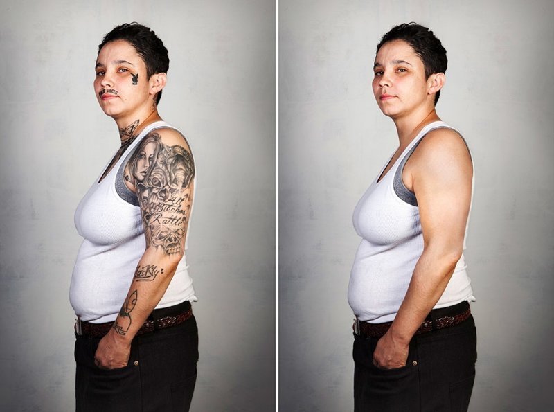 Ретушированые татуировки гангстеров: фото-проект Стива Бартона