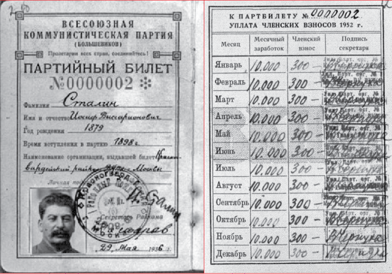 Опись личных вещей Сталина, оставшихся после смерти