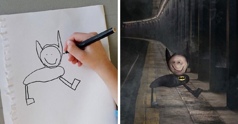 Что будет, если оживут детские рисунки: 20 смешных фото