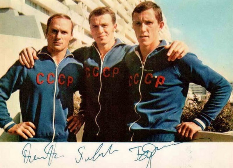 Сборная СССР по пятиборью – чемпион Олимпийских игр в Мюнхене 1972 года. Крайний слева: Борис Онищенко  