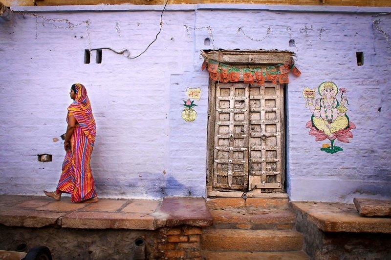 21. Традиционная входная дверь, Джайсалмер Форт, Индия. Крепость Джайсалмер - настоящий лабиринт