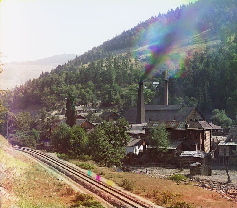 Цветные фотографии железных дорог царской России