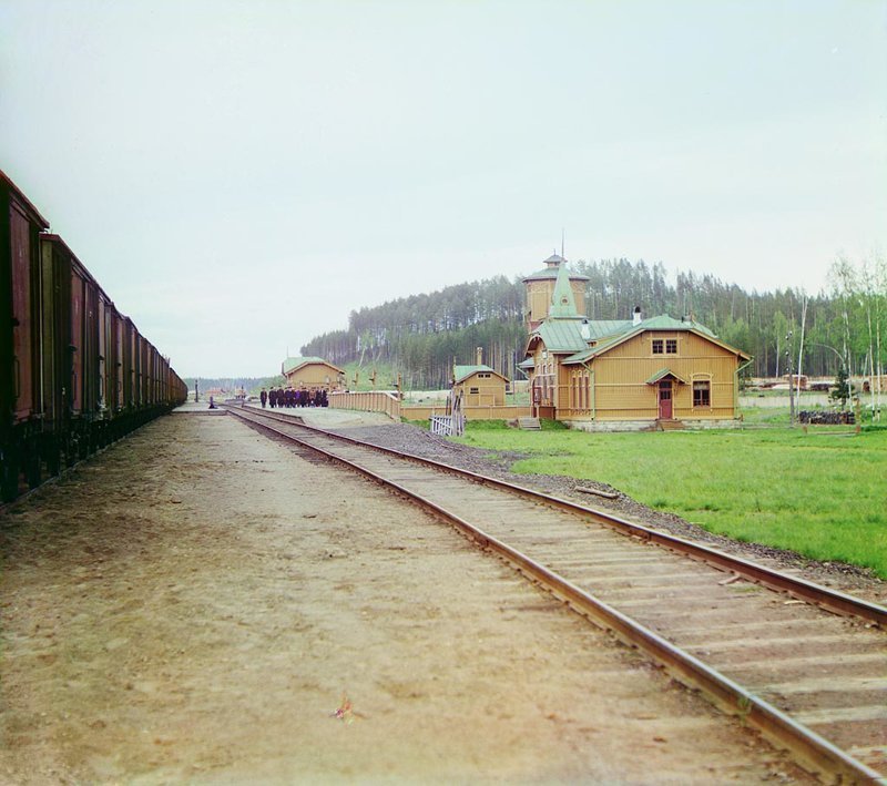 Цветные фотографии железных дорог царской России