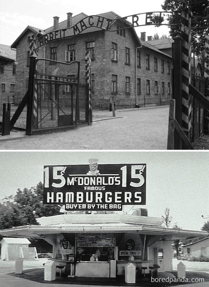 9. Первые заключенные прибыли в Аушвиц всего через несколько дней после того, как в США была основана компания "Макдоналдс" (1940 г.)