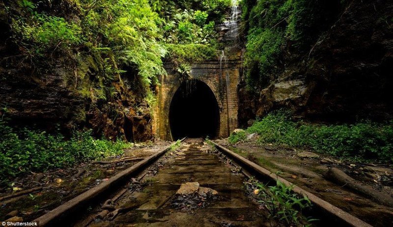18. Заброшенные тоннели Helensburgh Tunnels на южном побережье Сиднея. Железнодорожная станция, соединяющая тоннели, была заброшена более 100 лет назад.