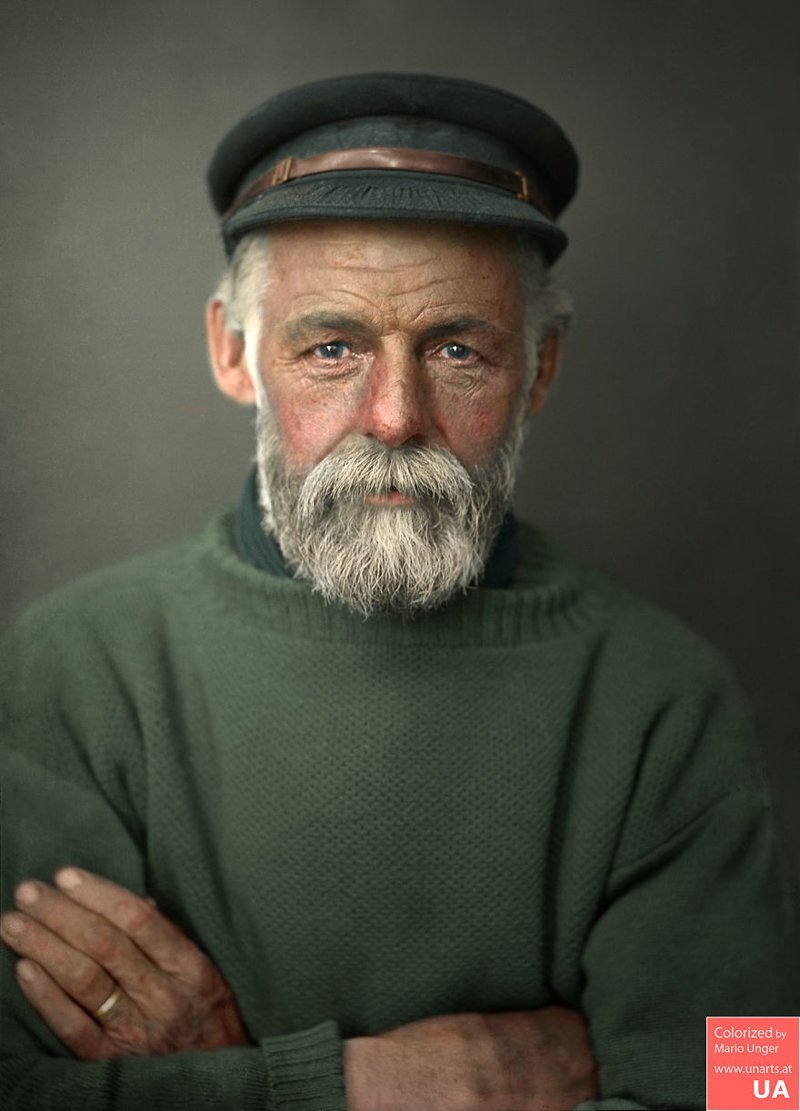 7. Рыбак Уолтер Catty Аллен, фотограф - Олив Эдис, 1900 г.