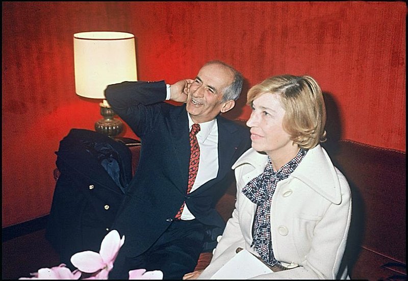 Луи де Фюнес и его жена Жанна в Театре, 1 октября 1976 года в Париже