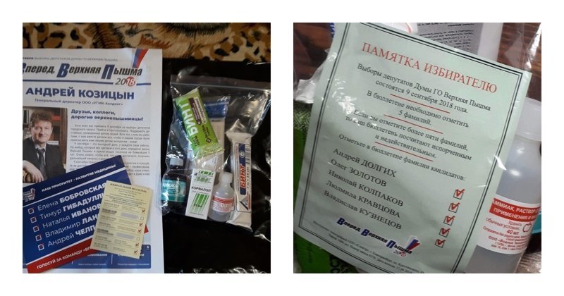 З - забота: на Урале вместе с агитками избирателям вручали лекарства
