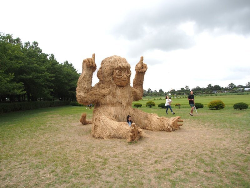В Японии прошёл очередной фестиваль с гигантскими соломенными животными Wara Art