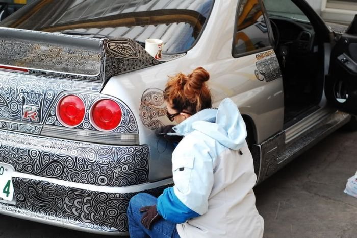 Необычная раскраска автомобиля
