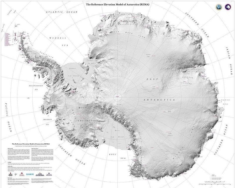 Ученые создали самую подробную карту Антарктиды