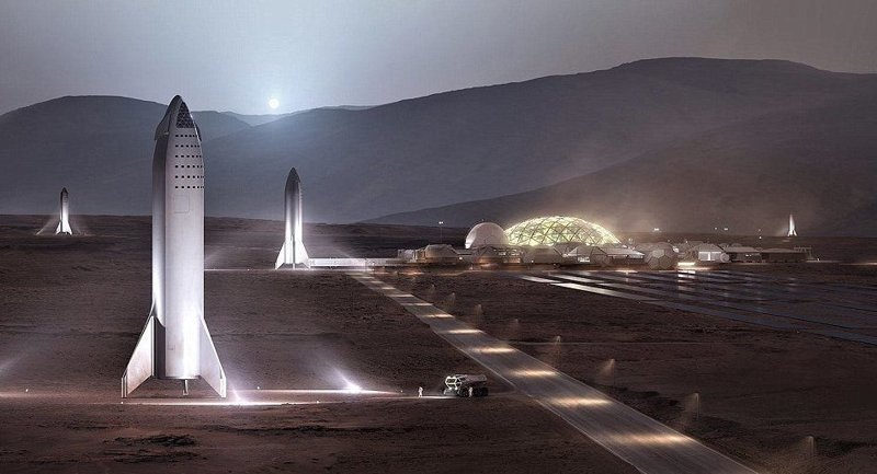 Илон Маск откроет базу на Марсе к 2028 году