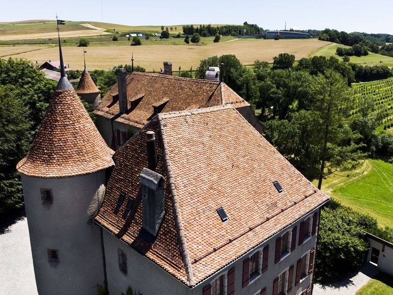 Это замок Бавои в Швейцарии, принятый 26 июня 2018 года