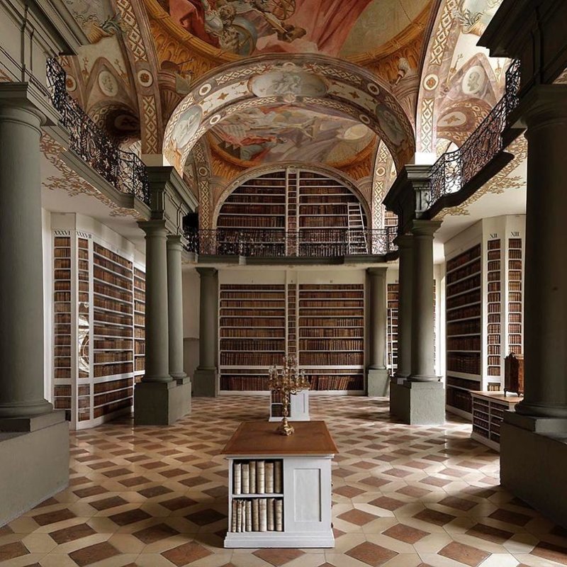 Библиотека аббатства Святого Эммерама, Регенсбург, Германия 