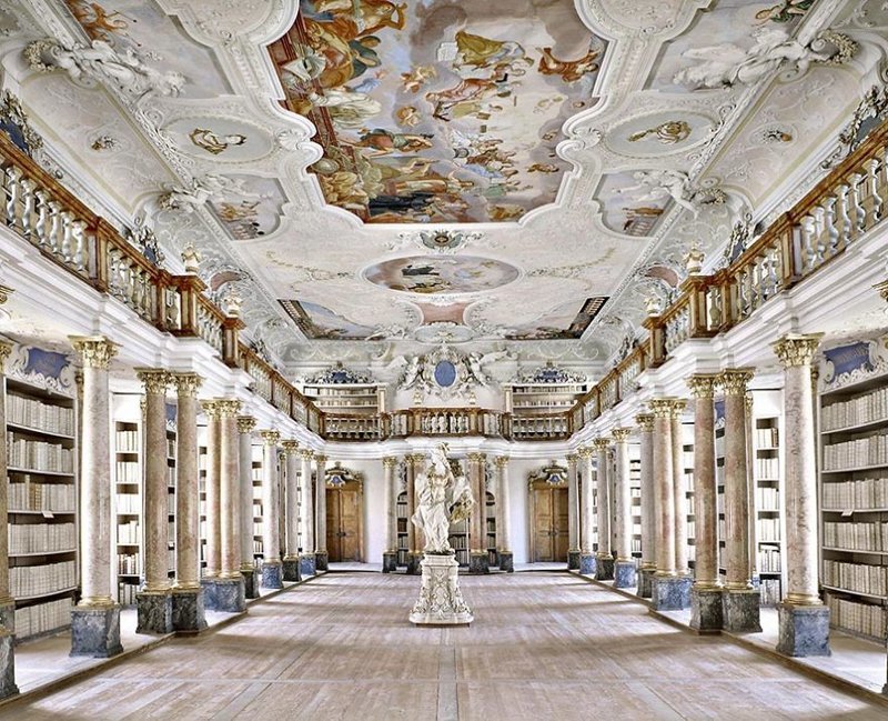 Библиотека аббатства Оттобойрен, Оттобойрен, Германия 