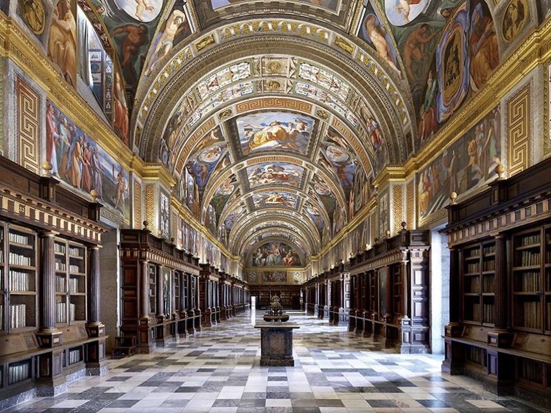 Библиотека монастыря Эскориал, Мадрид, Испания