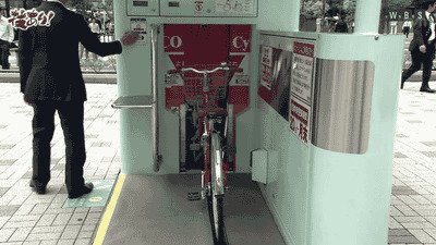 Японцы научились гениально хранить велосипеды