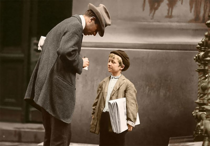 Майкл МакНилис, 8 лет, продавец газет, Пенсильвания, июнь 1910 г.
