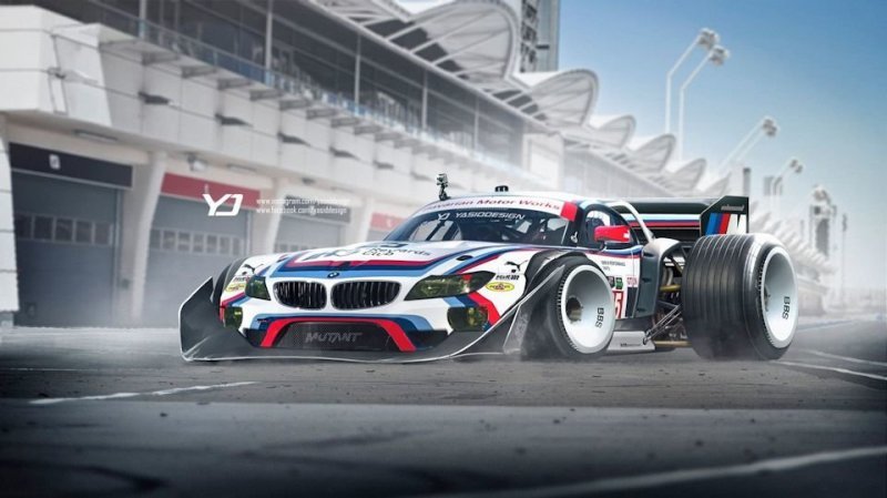 …гоночного купе BMW Z4 GT3 из наших дней, которое вполне может претендовать на статус безумного багги…
