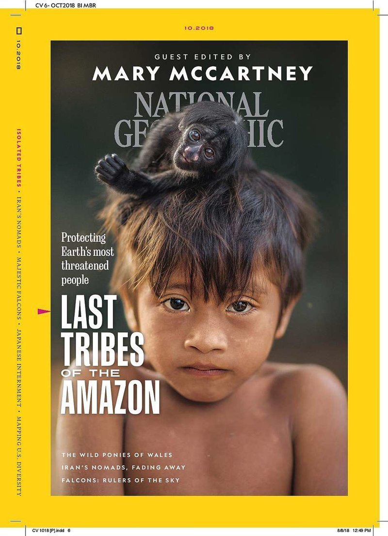 Октябрьский выпуск National Geographic посвящен коренному племени Бразилии Ава