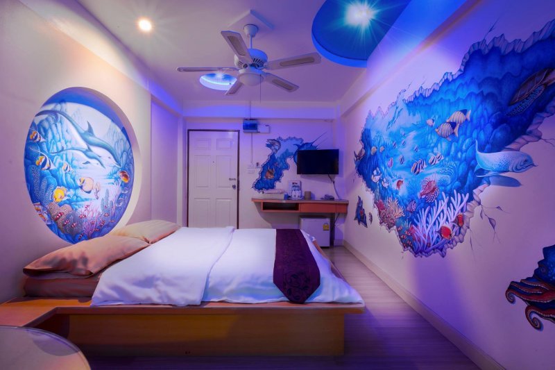 Спальня в подводном мире