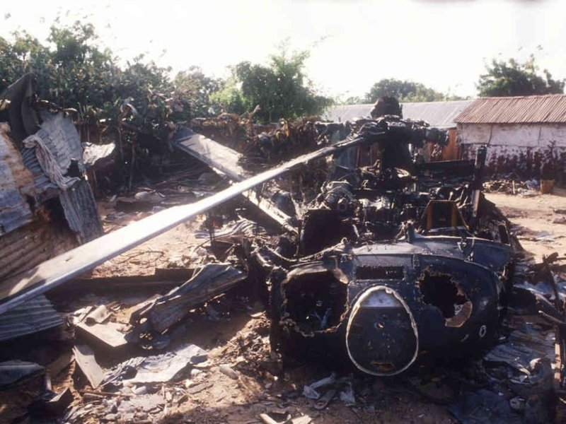 Один из сбитых Black Hawk в Сомали