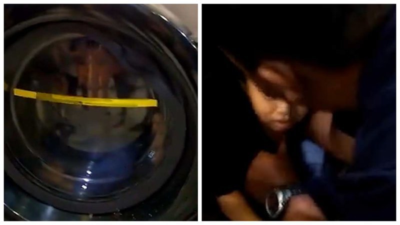 Шутка не удалась: 4-летний мальчик застрял в стиральной машине