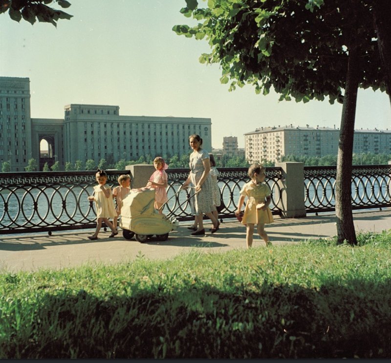 Москва, 1950-е. Набережная Москвы-реки.