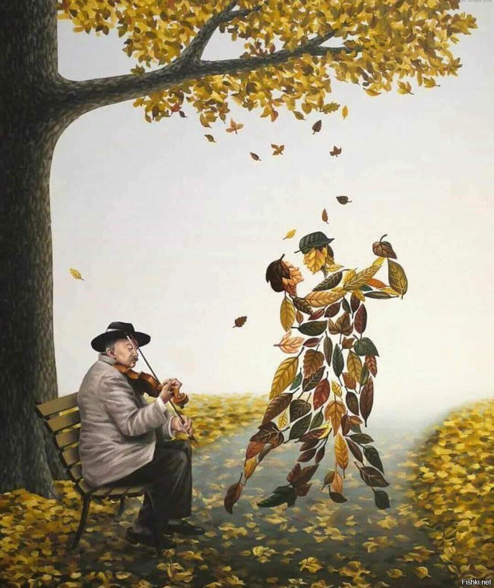 Румынский художник Михай Кристе осень