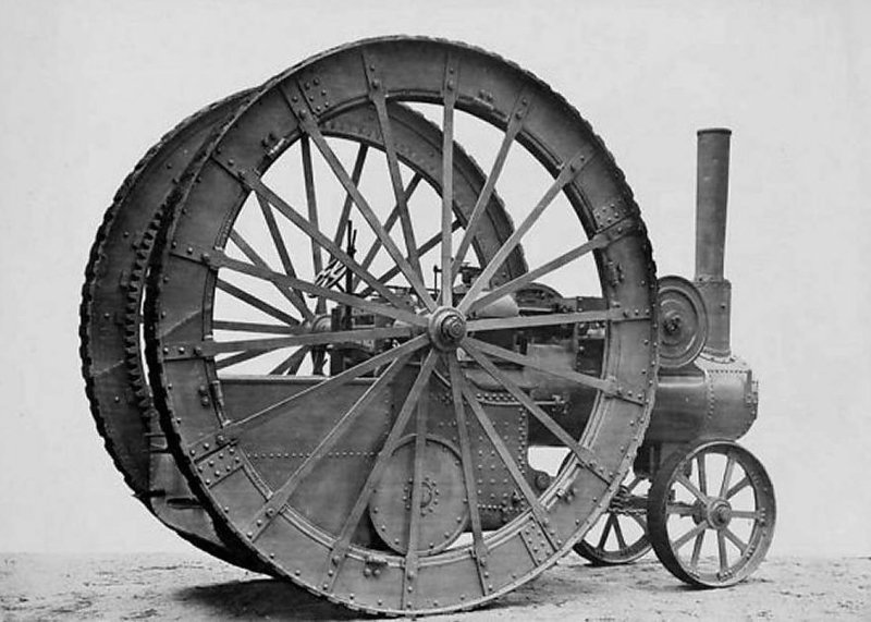 Трактор Fowler Steeplechaser. 1877 год.