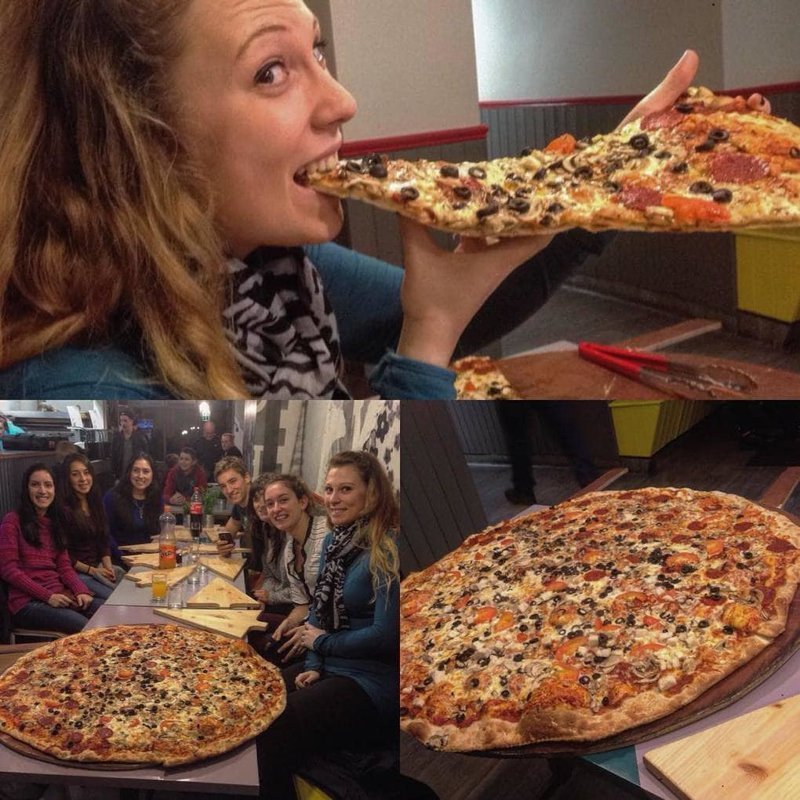  «Мы съели самую большую пиццу Ирландии, 32 дюйма! Боже, мы были так сыты, что я больше не могу думать о пицце»