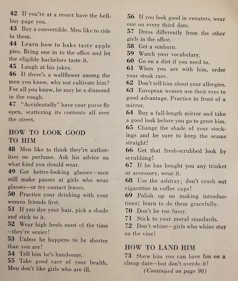 129 замечательных советов из 1958 года о том, как выйти замуж 