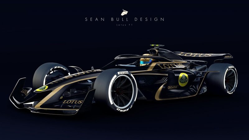На что-то подобное был бы похож автомобиль Формулы 1 будущего, раскрась его в духе Renault R31 образца 2011 года.