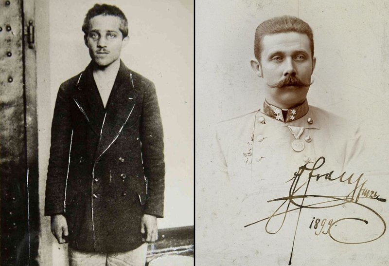 Гаврило Принцип и эрцгерцог Франц Фердинанд