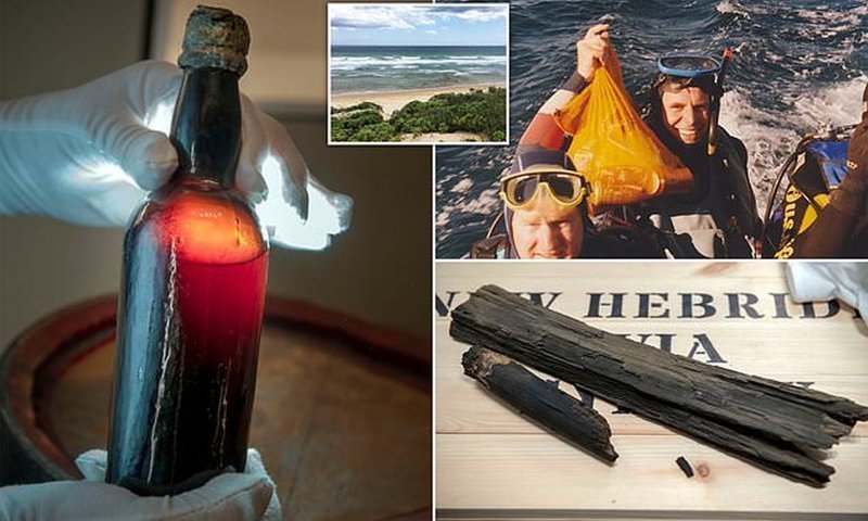 Австралийский дайвер вернул бутылку 150-летнего пива изготовителю