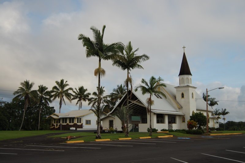 Скромная гавайская церковь